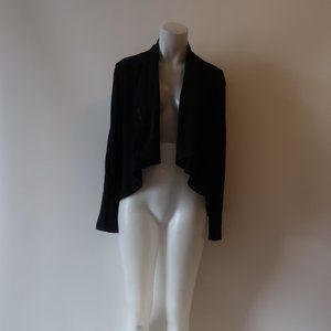 KRISSA BLACK OPEN CARDIGAN SZ L*